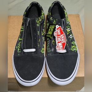 Vans Black and Green Glow Sneakers